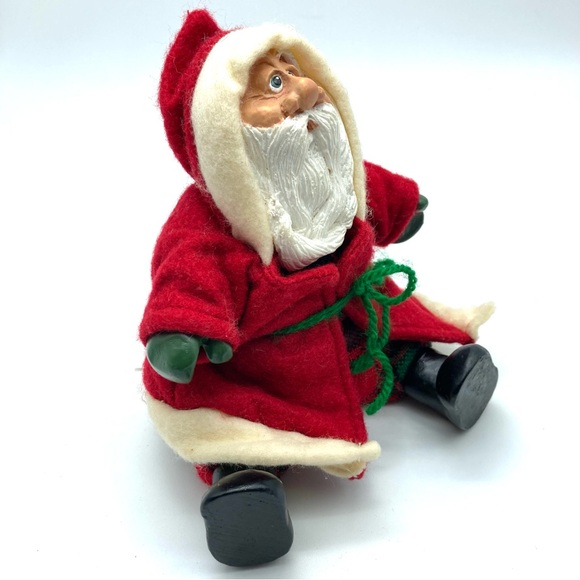 Russ Berrie Santa Country Folks Christmas Kris Kringle Santa Shelf Sitter Beans - Picture 2 of 11